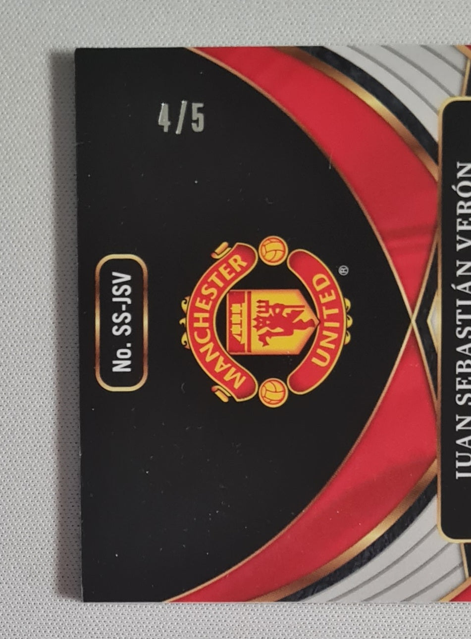 Juan Sebastian Veron - 2024/25 Panini Select Green Auto /5 #SS-JSV Manchester United
