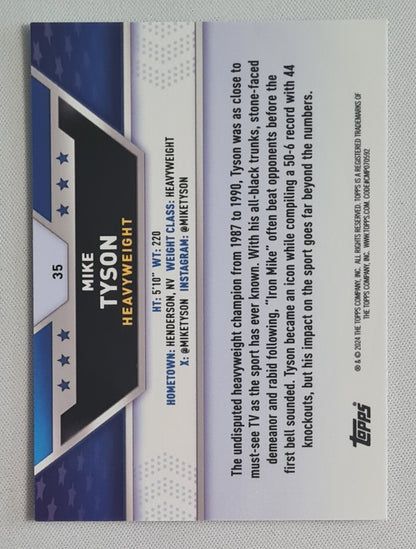 Mike Tyson - 2024 Topps Chrome Boxing Shimmer Refractor #35