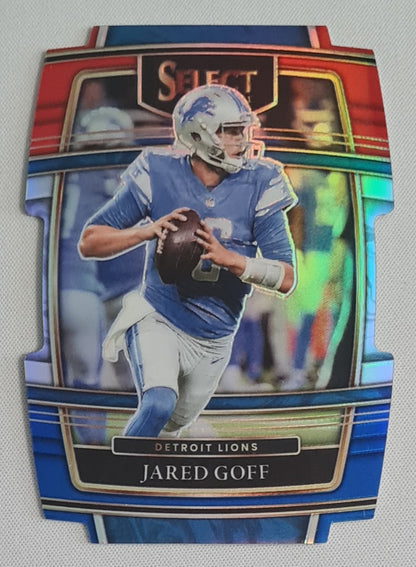 Jared Goff - 2021 Panini Select Red Blue Concouse Die Cut #13 Detroit Lions