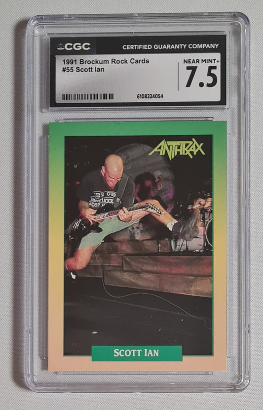 Scott Ian Anthrax - 1991 Brockum Rock Cards CGC 7.5 #55