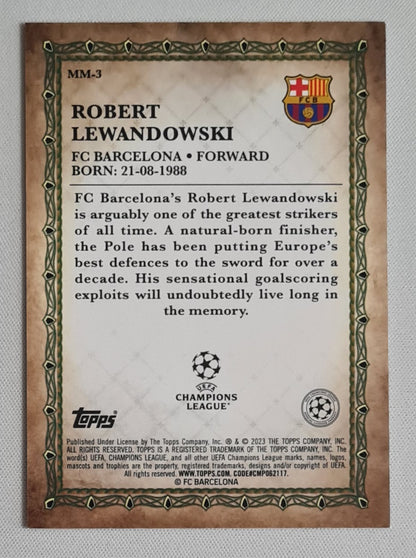 Robert Lewandowski - 2022/23 Topps Merlin UEFA Soccer Merlin's Masters #MM-3 FC Barcelona