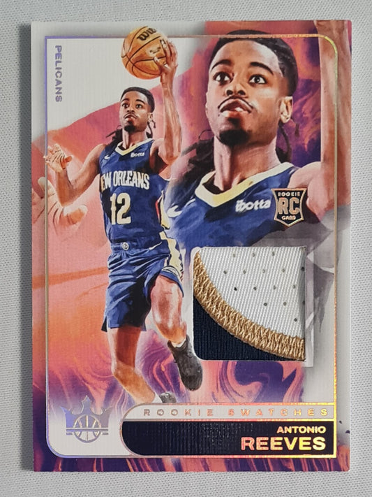 Antonio Reeves - 2024/25 Panini Court Kings Rookie Swatches /15 #RJS-ANR New Orleans Pelicans