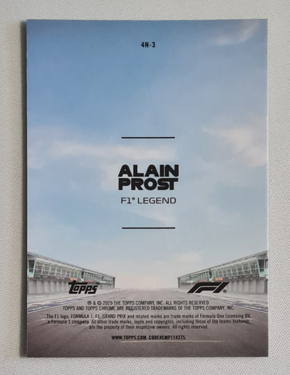 Alain Prost - 2025 Topps Chrome F1 4 and More /00 #4N-3