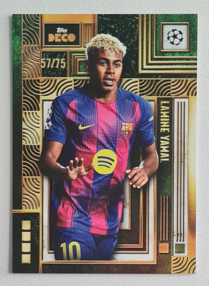 Lamine Yamal - 2025 Topps Deco Current Stars Green /75 FC Barcelona