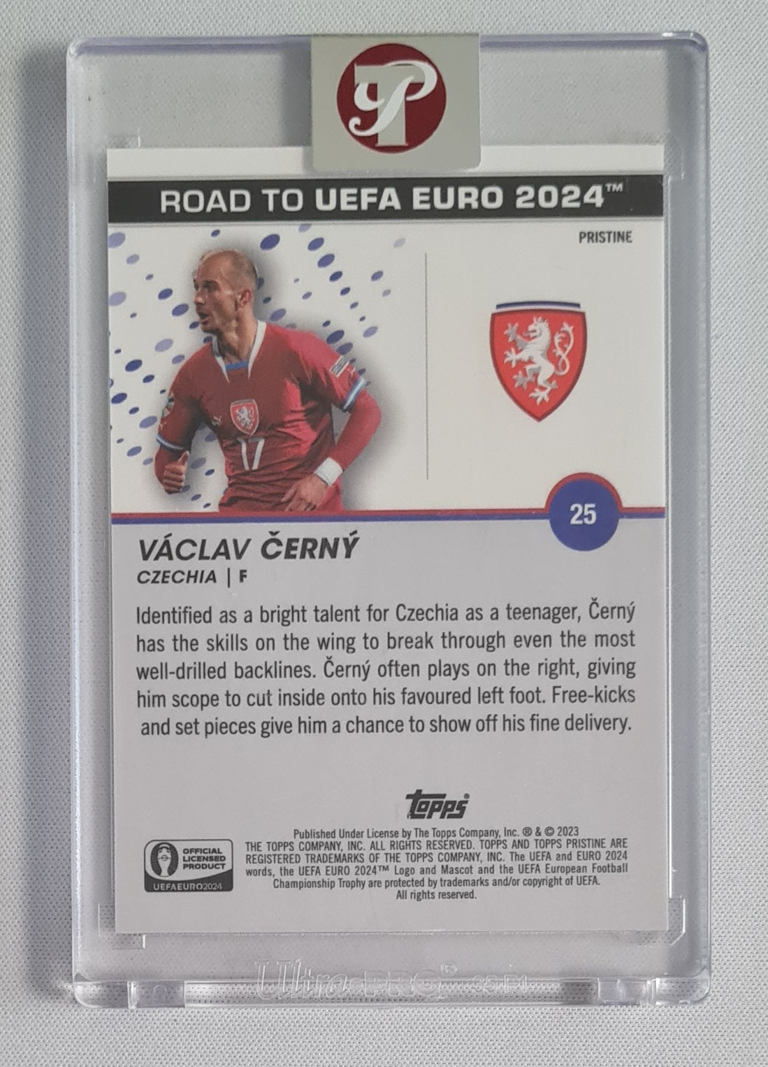 Vaclav Cerny - 2023 Topps Pristine Soccer Road to UEFA Euro 2024 #25 Czechia