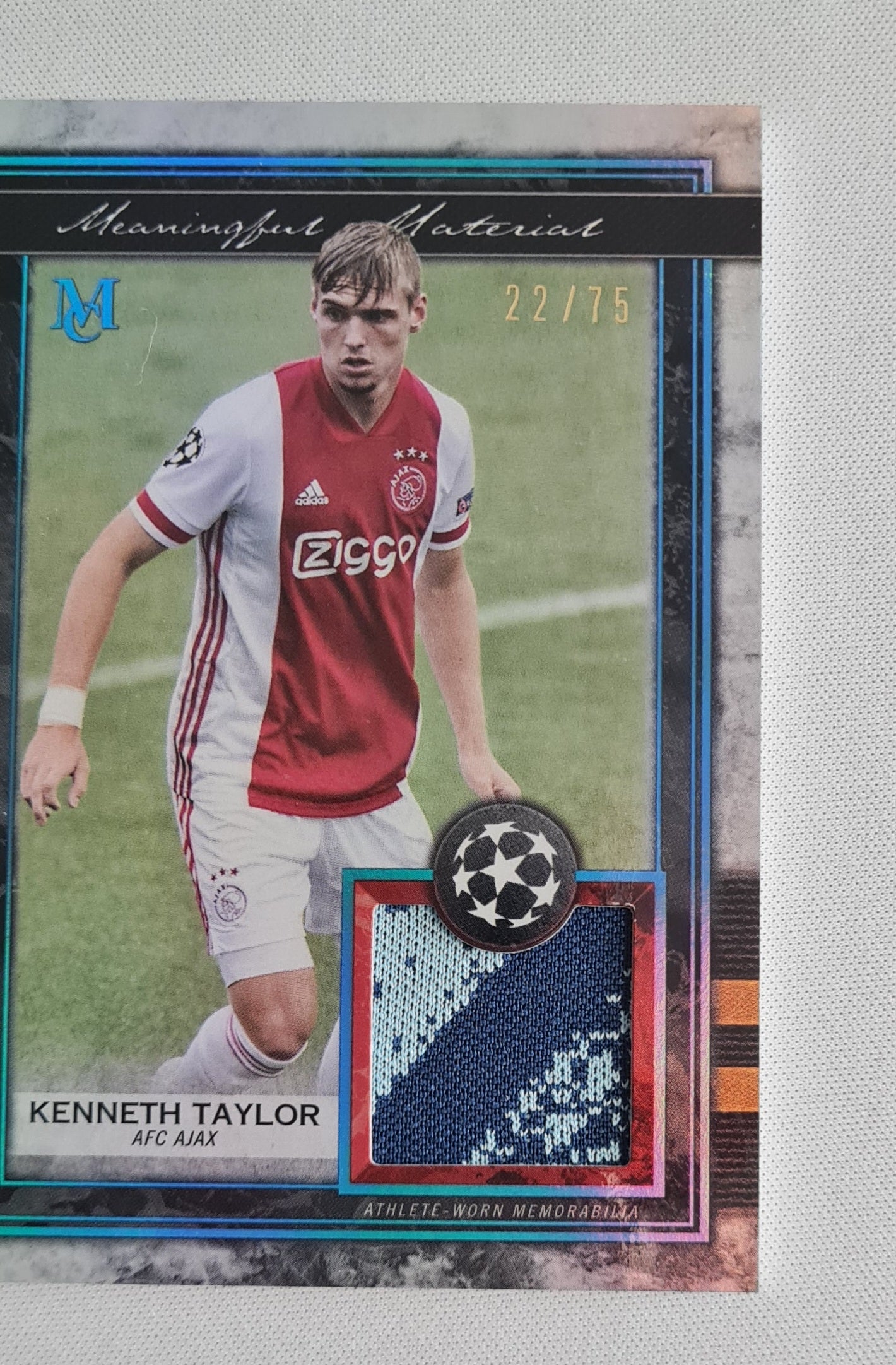 Kenneth Taylor - 2020/21 Topps Museum Collection Patch Meaningful Materials /75 #MMR-KT AFC Ajax