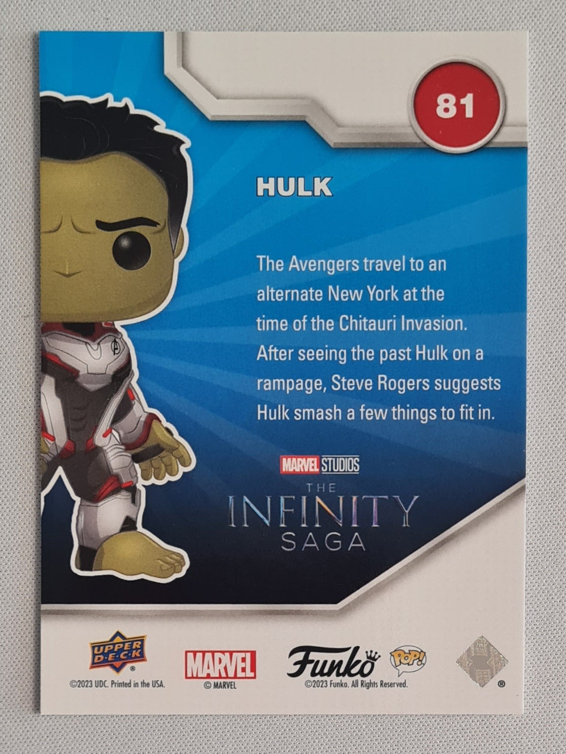 Hulk - 2023 Upper Deck Funko Card #81