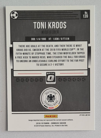 Toni Kroos - 2018/19 Panini Donruss Soccer Optic Prizm #139 Germany