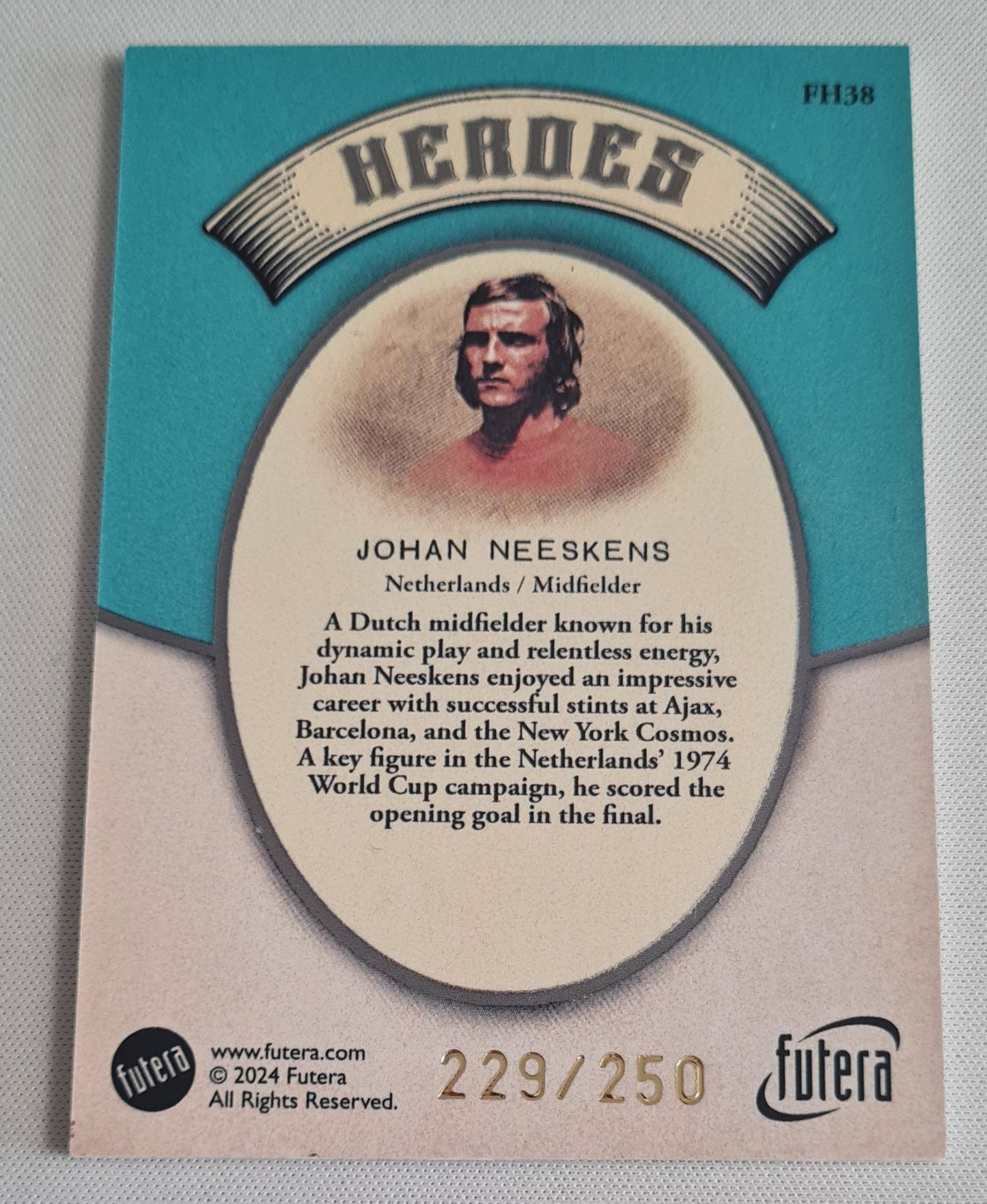 Johan Neeskens - 2024 Futera Heroes /250 #FH38 Netherlands