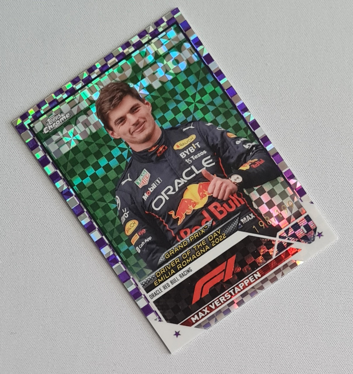 Max Verstappen - 2023 Topps Chrome F1 Purple /199 #169