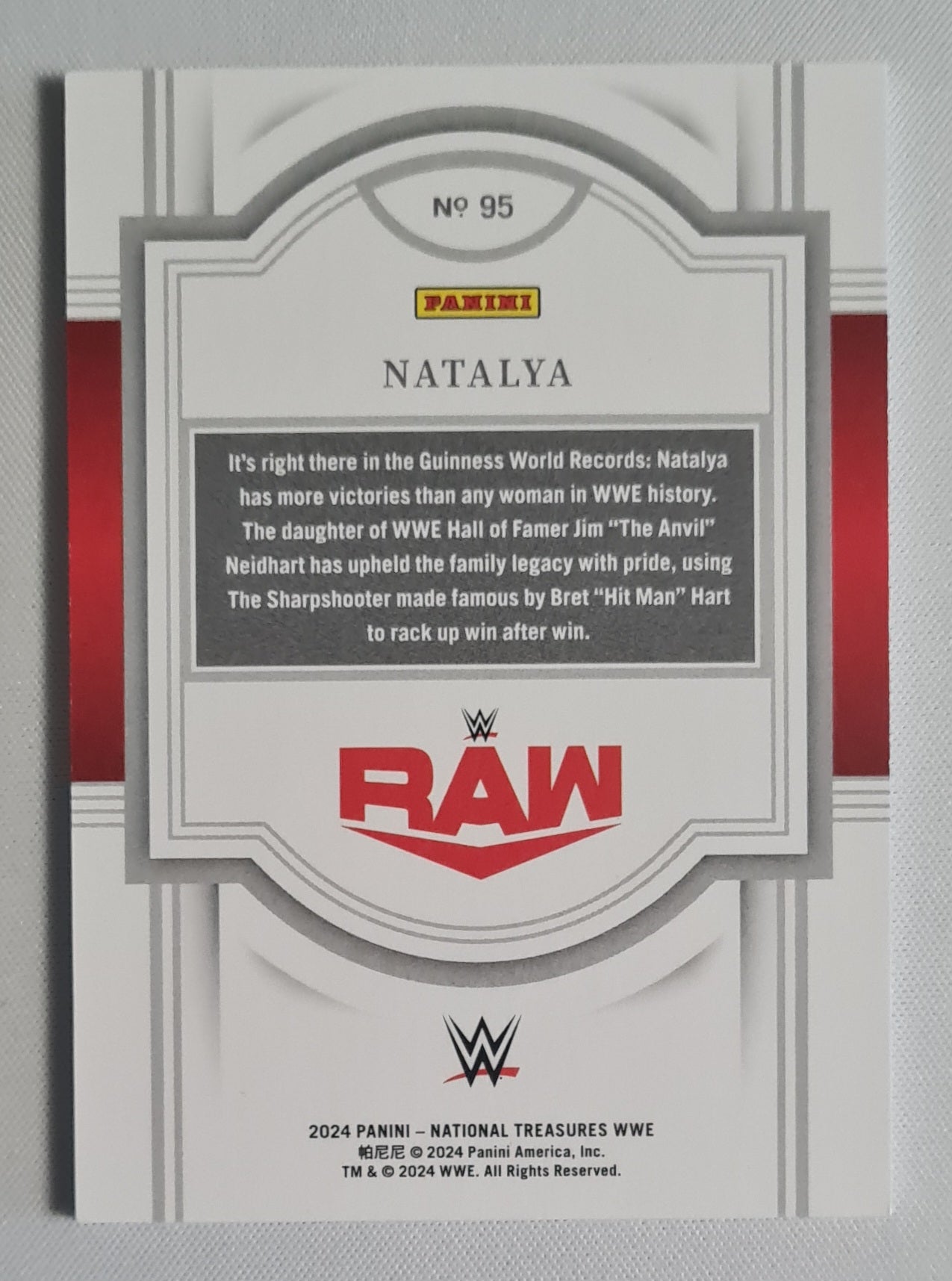 Natalya - 2024 Panini National Treasures WWE Ruby /75 #95