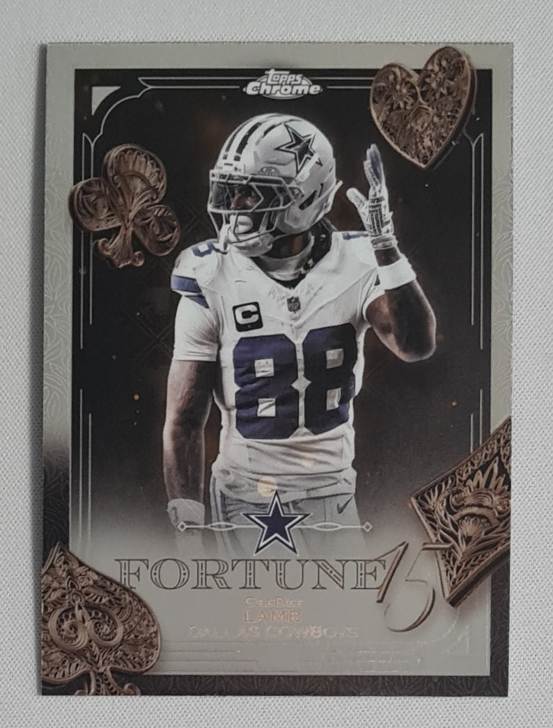 CeeDee Lamb - 2025 Topps Chrome NFL Fortune 15 #F15-9 Dallas Cowboys