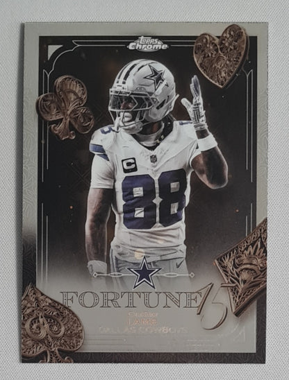 CeeDee Lamb - 2025 Topps Chrome NFL Fortune 15 #F15-9 Dallas Cowboys