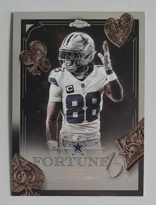 CeeDee Lamb - 2025 Topps Chrome NFL Fortune 15 #F15-9 Dallas Cowboys