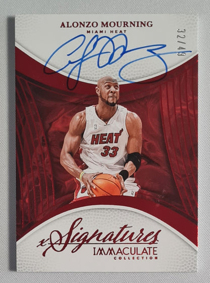 Alonzo Mourning - 2024/25 Panini Immaculate Signatures /49 #IMS-ALZ Miami Heat