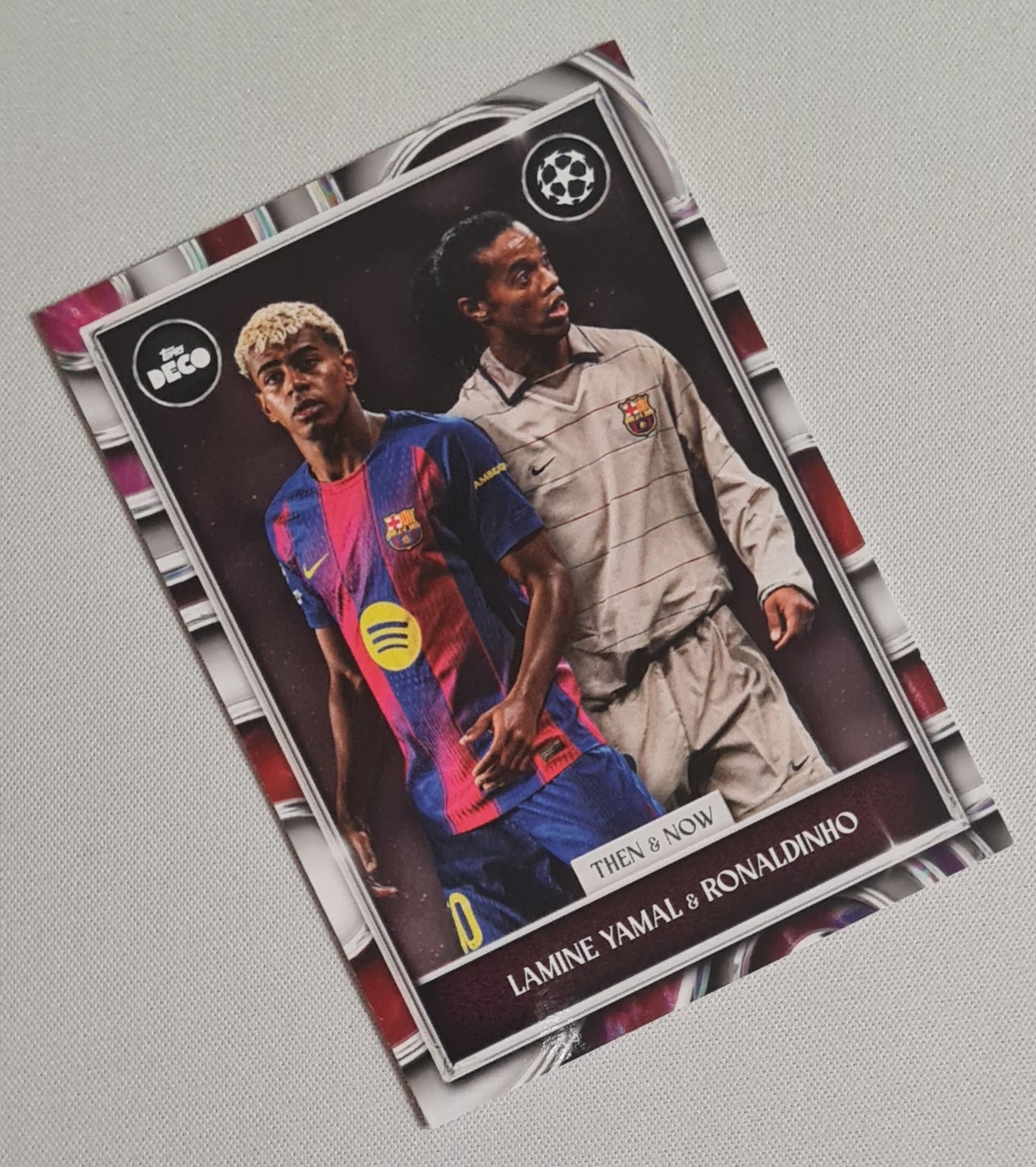 Lamine Yamal & Ronaldinho - 2025/26 Topps Deco Then & Now FC Barcelona