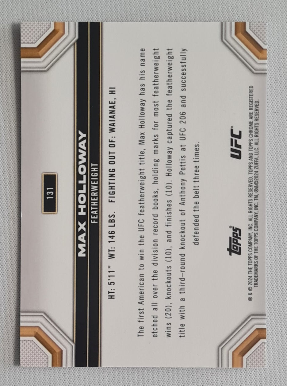 Max Holloway - 2024 Topps Chrome UFC Checkerboard #131