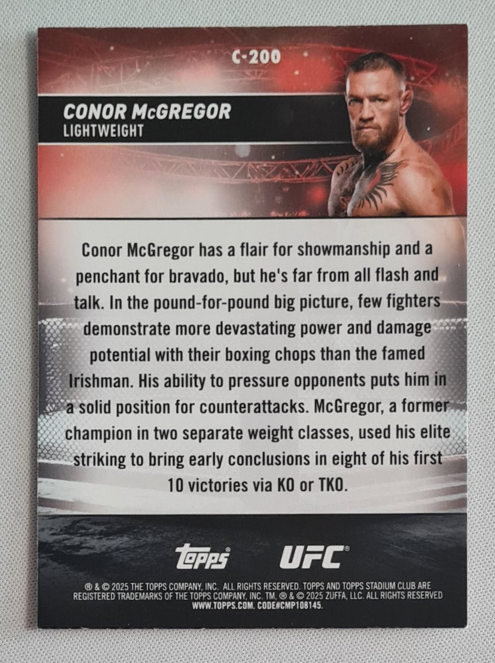 Conor McGregor - 2025 Topps Stadium Club Chrome UFC #200