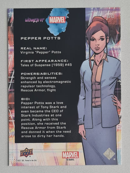 Pepper Potts - 2022 Upper Deck Women of Marvel #50