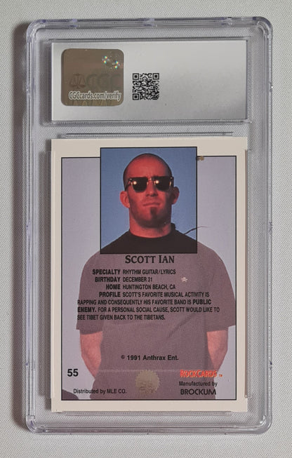 Scott Ian Anthrax - 1991 Brockum Rock Cards CGC 7.5 #55