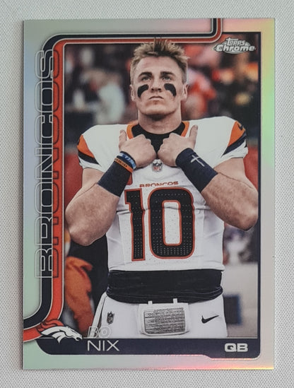 Bo Nix - 2025 Topps Chrome NFL Image Variation #88 Denver Broncos