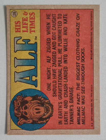 Alf "Hi there. Do you come here often?" - 1987 Topps #26