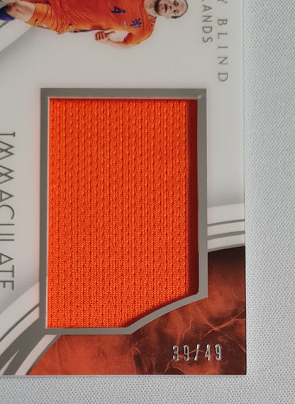 Daley Blind - 2017 Panini Immaculate Collection Soccer The Standard Patch Orange /49 #IST-DB Netherlands