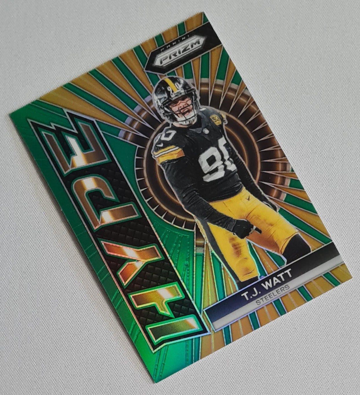 TJ Watt - 2023 Panini Prizm Football Hype Green Prizm #H-14 Pittsburgh Steelers