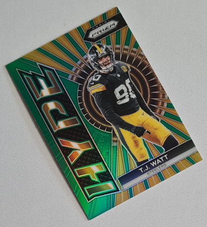 TJ Watt - 2023 Panini Prizm Football Hype Green Prizm #H-14 Pittsburgh Steelers