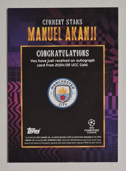 Manuel Akanji - 2024/25 Topps WalkerTKL Auto Manchester City