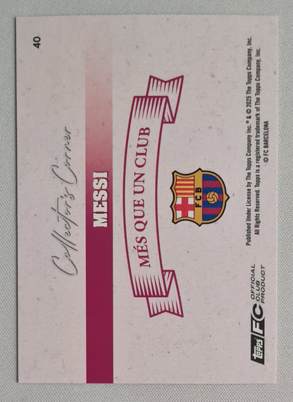 Lionel Messi - 2025-26 Topps FC Barcelona Team Set Collector's Corner Green /99 #40