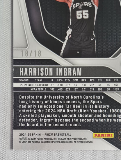 Harrison Ingram - 2024/25 Panini Prizm Cherry Blossom /18 #254 San Antonio Spurs
