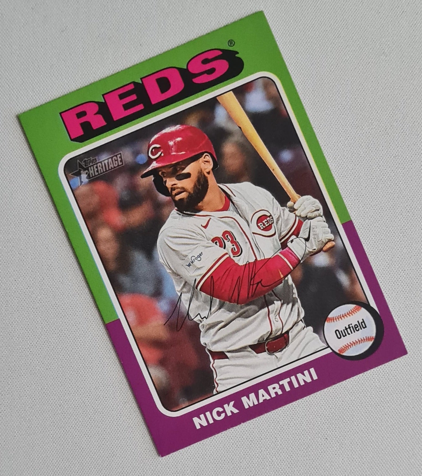 Nick Martini - 2024 Topps Heritage #591 Cincinnati Reds