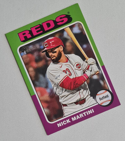 Nick Martini - 2024 Topps Heritage #591 Cincinnati Reds