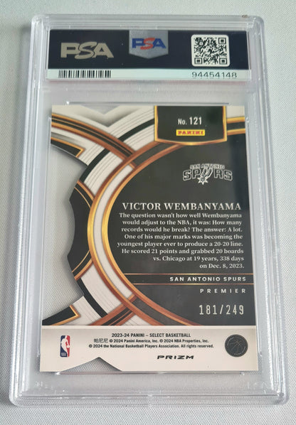 Victor Wembanyama - 2023 Panini Select Blue Concourse PSA 10 GEM MINT Rookie Card #87 San Antonio Spurs