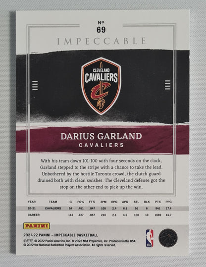 Darius Garland - 2021/22 Panini Impeccable /75 #69 Cleveland Cavaliers