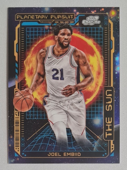 Joel Embiid - 2024 Topps Chrome Planetary Pursuit The Sun #PPS-6 Philadelphia 76ers