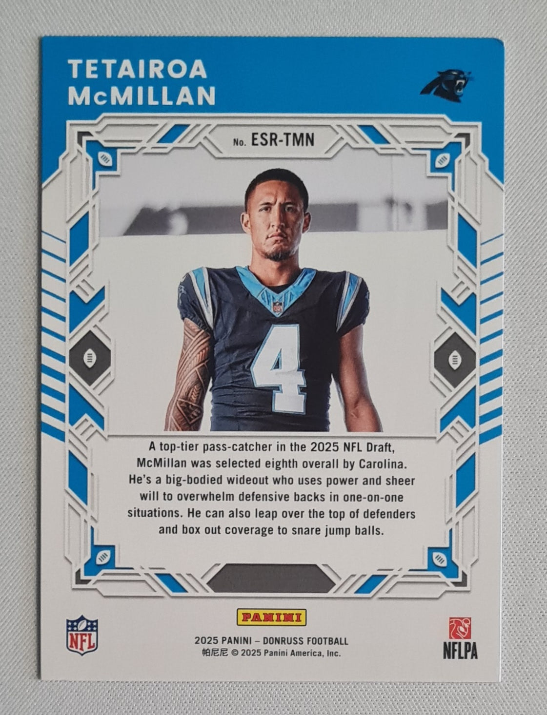 Tetairoa McMillan - 2025 Panini Donruss Football Elite Series #ESR-TMN Carolina Panthers