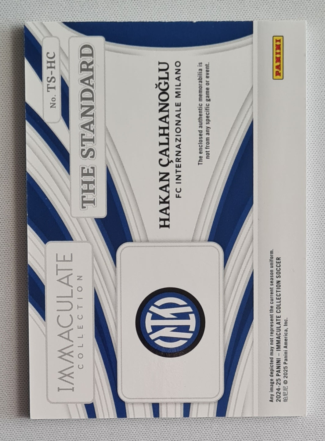 Hakan Calhanoglu - 2024/25 Panini Immaculate Soccer The Standard Patch /25 #TS-HC Inter Milan