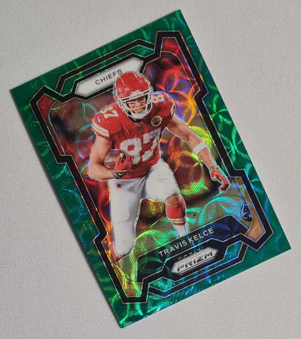 Travis Kelce - 2023 Panini Prizm Green Scope Prizm /75 #151 Kansas City Chiefs
