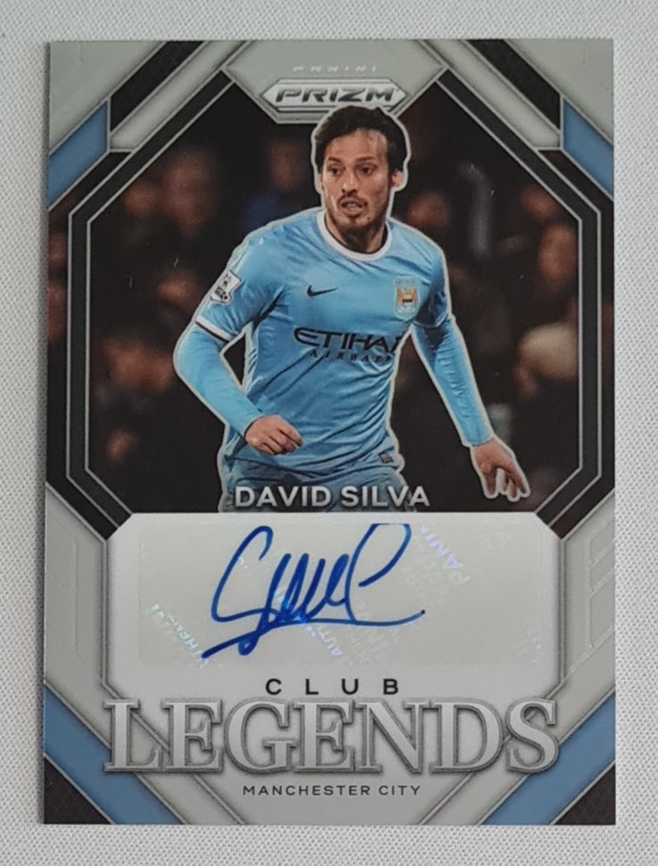 David Silva - 2023/24 Panini Prizm Premier League Soccer Club Legends Auto #CL-DS Manchester City
