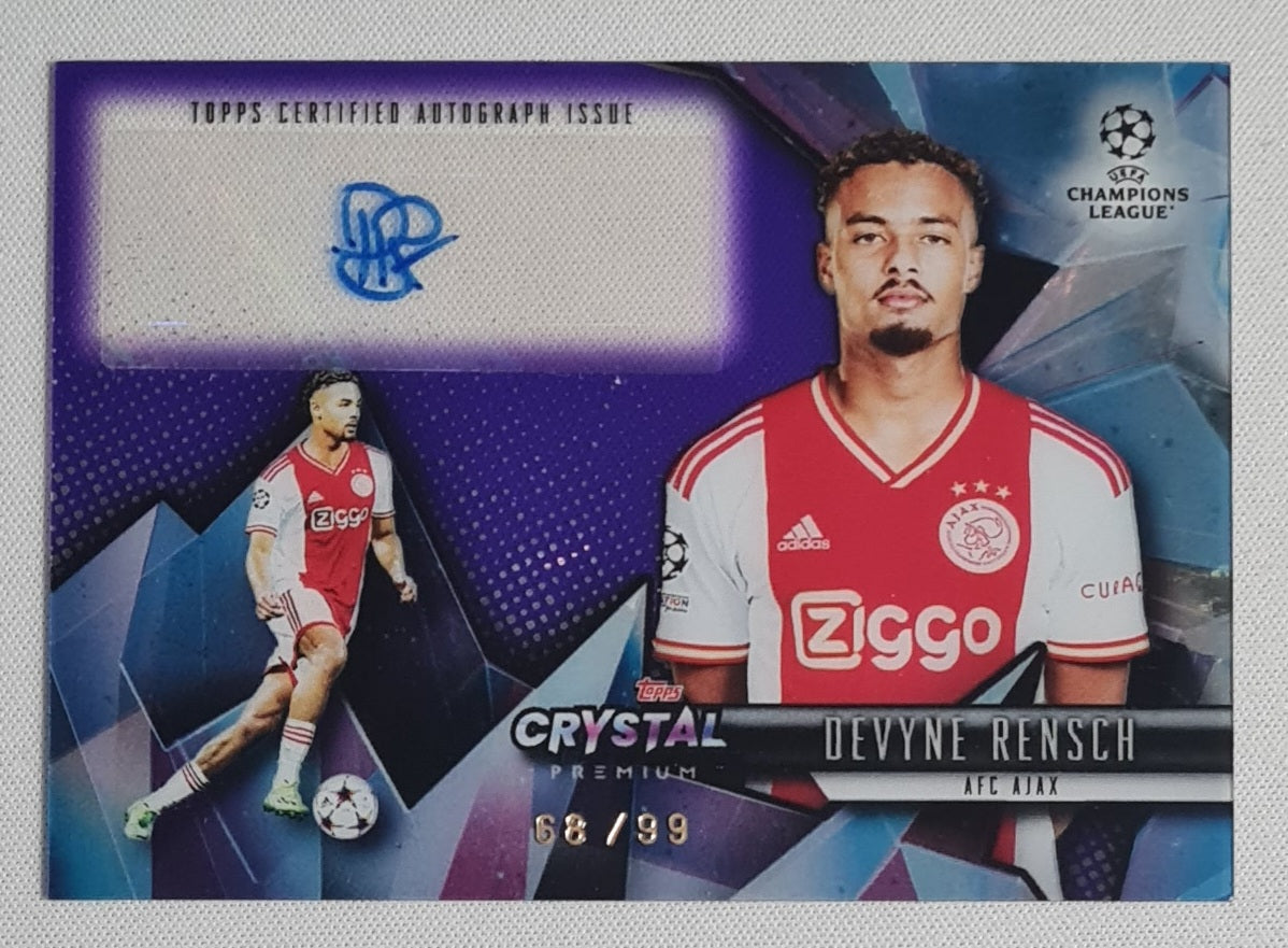 Devyne Rensch - 2022/23 Topps Crystal Premium UCL Crystal Auto /99 #CA-DR AFC Ajax