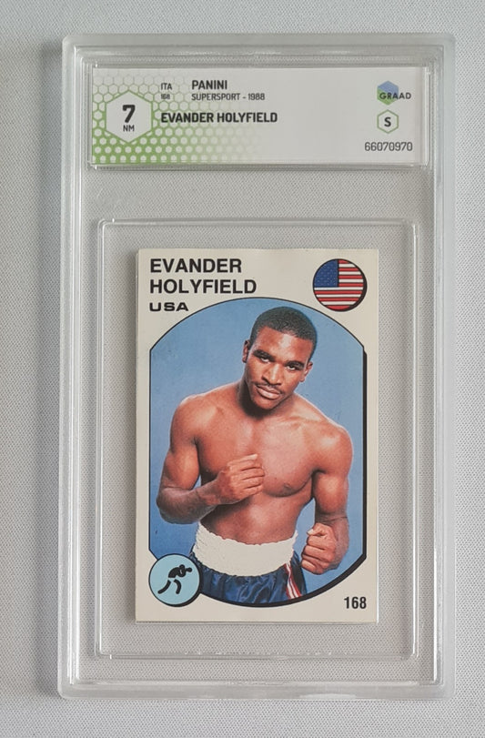Evander Holyfield - 1988 Panini ITA Boxing Legend Graad 7 #168