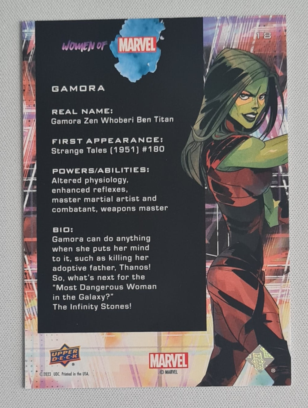 Gamora - 2022 Upper Deck Women of Marvel #18