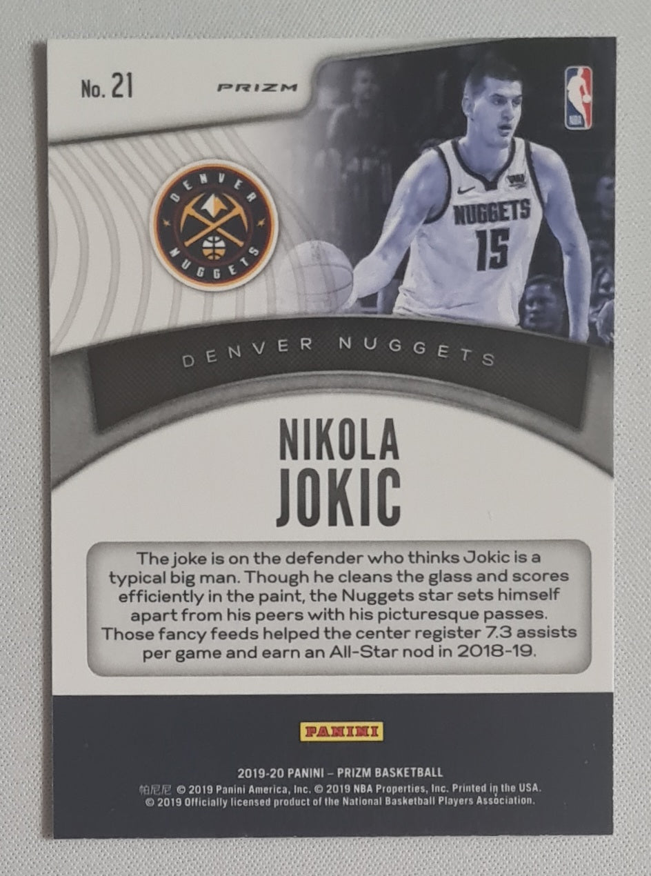 Nikola Jokic - 2019/20 Panini Prizm Dominance Silver Prizm #21 Denver Nuggets