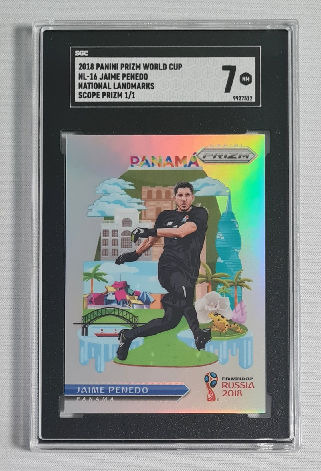 Jaime Penedo - 2018 Panini Prizm World Cup National Landmarks Scope Prizm 1 of 1! #NL-16 Panama