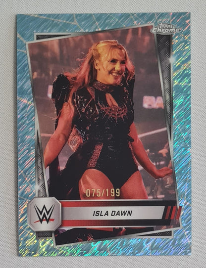 Isla Dawn - 2025 Topps Chrome WWE Blue /199 #64