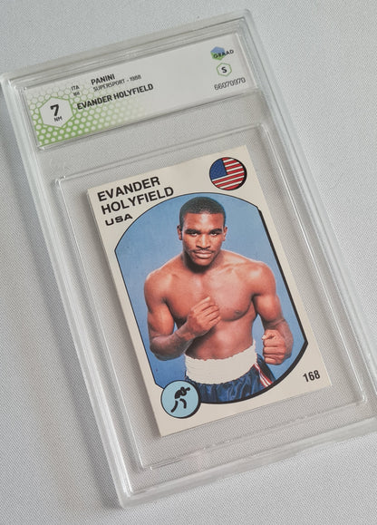 Evander Holyfield - 1988 Panini ITA Boxing Legend Graad 7 #168