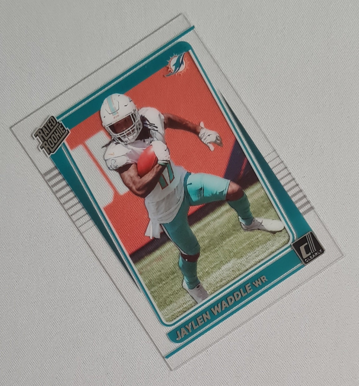Jaylen Waddle - 2021 Panini Clearly Donruss Rated Rookie #64 Miami Dolphins