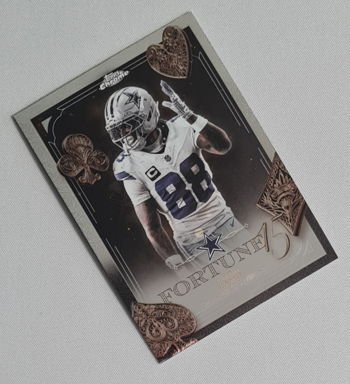 CeeDee Lamb - 2025 Topps Chrome NFL Fortune 15 #F15-9 Dallas Cowboys